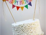 Happy Birthday Banner On Cake the 25 Best Birthday Cake toppers Ideas On Pinterest