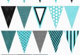 Happy Birthday Banner orange and Black 18 Turkis Wimpel Banner Druckbare Partei Dekor Farben