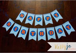 Happy Birthday Banner orange and Black orange Blue Aqua Happy Birthday Banner orange Blue Paper