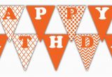 Happy Birthday Banner orange orange Happy Birthday Banner Printable Rainbow Collection