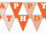 Happy Birthday Banner orange orange Happy Birthday Banner Printable Rainbow Collection