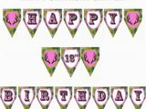 Happy Birthday Banner Outdoor Pink Camo Happy Birthday Customizable Banner by