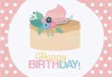 Happy Birthday Banner Pastel Colors Color Pastel Background with Dots and Cake Happy Birthday