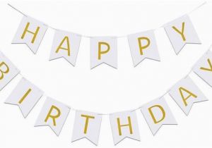 Happy Birthday Banner Pastel Colors Glitter Happy Birthday Bunting Banner Hanging Garlands