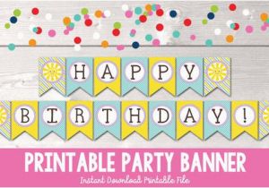 Happy Birthday Banner Pdf Download Items Similar to Sunshine Happy Birthday Banner Instant
