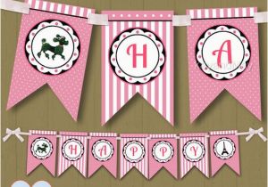 Happy Birthday Banner Pdf Download Paris Party Banner French theme Happy Birthday Banner