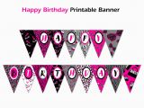 Happy Birthday Banner Per Letter Printable Editable Banner Diva Birthday Banner Printable Personalized