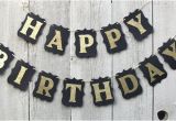 Happy Birthday Banner Picture Frame Happy Birthday Banner Birthday Banner Black and Gold