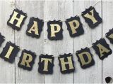 Happy Birthday Banner Picture Frame Happy Birthday Banner Birthday Banner Black and Gold