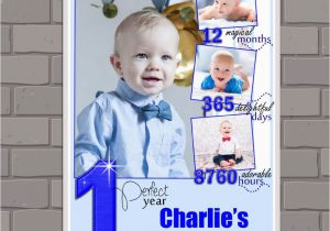 Happy Birthday Banner Picture Frame Personalised Boys First 1st Happy Birthday Party Photo