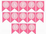 Happy Birthday Banner Pink and Silver Instant Download Donuts Dots Printable Happy Birthday