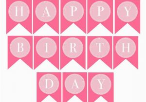 Happy Birthday Banner Pink and Silver Instant Download Donuts Dots Printable Happy Birthday