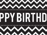 Happy Birthday Banner Printable Black and White Chevron Black Birthday Banner Birthdayexpress Com