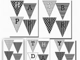 Happy Birthday Banner Printable Black and White Items Similar to Black and White Classic Digital Collage