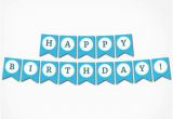 Happy Birthday Banner Printable Boy Blue Birthday Banner Printable Instant Download Boy Happy