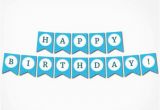 Happy Birthday Banner Printable Boy Blue Birthday Banner Printable Instant Download Boy Happy