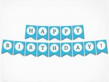 Happy Birthday Banner Printable Boy Blue Birthday Banner Printable Instant Download Boy Happy