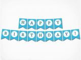 Happy Birthday Banner Printable Boy Blue Birthday Banner Printable Instant Download Boy Happy