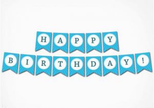 Happy Birthday Banner Printable Boy Blue Birthday Banner Printable Instant Download Boy Happy