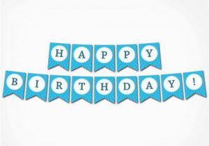 Happy Birthday Banner Printable Boy Blue Birthday Banner Printable Instant Download Boy Happy