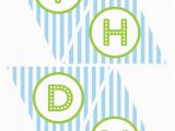 Happy Birthday Banner Printable Boy Free Blue and Green Boy Birthday Printables From Green