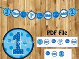 Happy Birthday Banner Printable Boy Happy 1st Birthday Banner Everything One Boy Birthday Banner