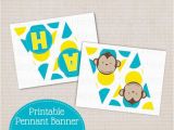 Happy Birthday Banner Printable Boy Items Similar to Boy 39 S Mod Monkey Birthday Party Printable