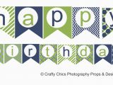 Happy Birthday Banner Printable Diy Blue Green Happy Birthday Banner Printable