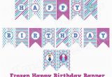 Happy Birthday Banner Printable Free Download Frozen Happy Birthday Banner Instant Download Printable