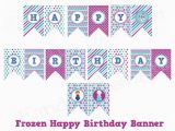 Happy Birthday Banner Printable Free Download Frozen Happy Birthday Banner Instant Download Printable