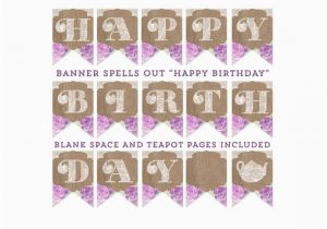 Happy Birthday Banner Printable Free Download Items Similar to Purple Happy Birthday Banner Instant