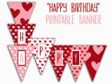 Happy Birthday Banner Printable Happy Birthday Banner Birthday Party Printable Sign Red