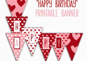 Happy Birthday Banner Printable Happy Birthday Banner Birthday Party Printable Sign Red