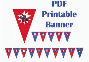 Happy Birthday Banner Printable Pdf Free Free Printable Spider Man Birthday Banner In 2019 Happy