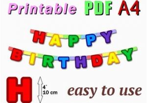 Happy Birthday Banner Printable Pdf Pink Items Similar to Happy Birthday Banner Hot Pink and Black