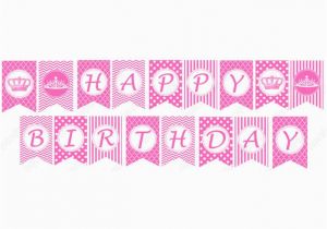 Happy Birthday Banner Printable Pdf Pink Pink Princess Printable Diy Happy Birthday Banner M 39 S