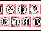 Happy Birthday Banner Printable Red and Black Happy Birthday Banner Printable Black and White theveliger