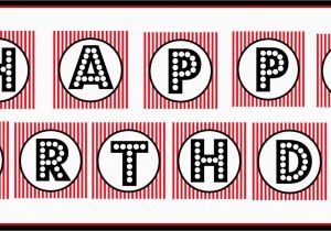 Happy Birthday Banner Printable Red and Black Happy Birthday Banner Printable Black and White theveliger