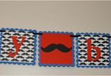 Happy Birthday Banner Printable Red and Black Mustache Happy Birthday Small Banner Red Blue and Black