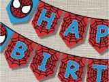 Happy Birthday Banner Printable Spiderman 1000 Images About Spiderman Happy Birthday On Pinterest