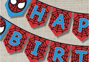 Happy Birthday Banner Printable Spiderman 1000 Images About Spiderman Happy Birthday On Pinterest