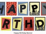 Happy Birthday Banner Printable Spiderman Birthday Spiderman Banner Printable Diy 14 99 Via Etsy