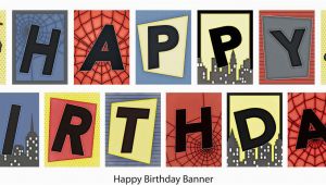 Happy Birthday Banner Printable Spiderman Birthday Spiderman Banner Printable Diy 14 99 Via Etsy