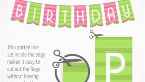 Happy Birthday Banner Printable Violet Printable Banner Happy Birthday In Green and Pink