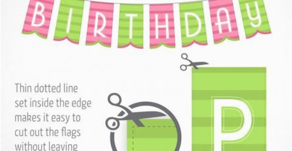 Happy Birthday Banner Printable Violet Printable Banner Happy Birthday In Green and Pink