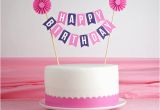 Happy Birthday Banner Publix Cake Cake Bunting Happy Birthday with Rosette In by Especiallypaper