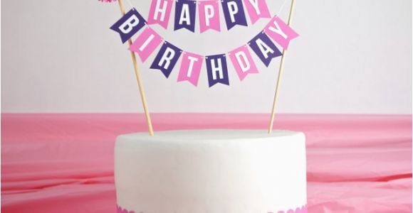 Happy Birthday Banner Publix Cake Cake Bunting Happy Birthday with Rosette In by Especiallypaper