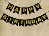 Happy Birthday Banner Red and Black Black Happy Birthday Decorations Party Bunting Banner with