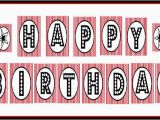 Happy Birthday Banner Red and Black Free Printable Quot Happy Birthday Quot Banner Red Black White