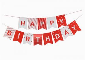 Happy Birthday Banner Red and White Aliexpress Com Buy Happy Birthday Party Paper Red and